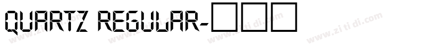 Quartz Regular字体转换